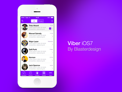 Viber for iOS7 app apple ios7 iphone iphone5 tchat text viber
