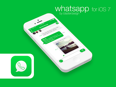 Whatsapp app apple chats green ios7 iphone messenger phone tchat text whats whatsapp