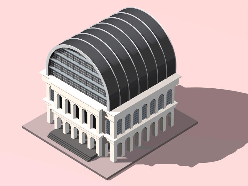 Opera (1er) after effects after effects animation animation animation 2d animation 3d animation gif architecture isometric lyon opera