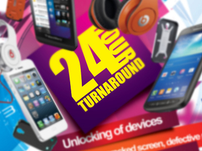 24Hour Turnaround Time advertising beats cellular iphone marketing methodologi monster press sale