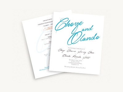 Choye & Olando Wedding programme busget cheap cost effective creative design invite nuptials set texture union wedding wedding package