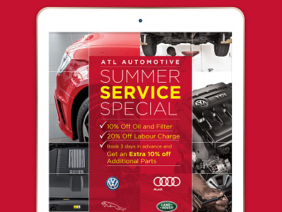 ATL Automotive Summer Service Special advertising auto automoitve methodologi press sale summer special