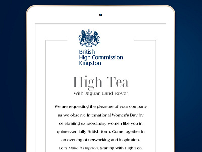 High Tea with the British High Commision