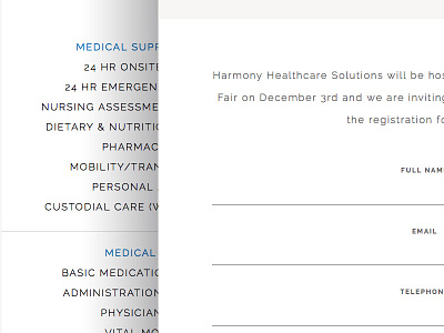 Harmony Healthcare coding css3 design graphic design html5 php responsive ui ux w3c web website