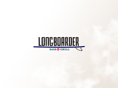 The Longboarder Bar+Grill brand business design dining food identity logo logotype restaurant surf