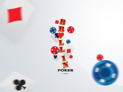 Brallin' Poker bet betting brand brandmark cards casino chips gamble gambling id logo money online poker vegas web