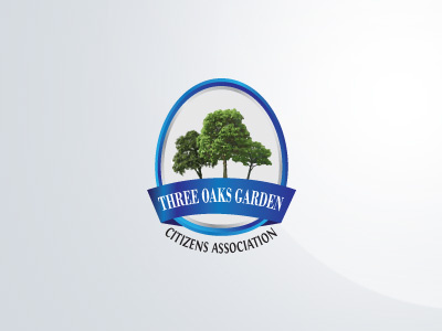 Three Oaks Garden Citizens Association brand brandmark community logo logotype print web