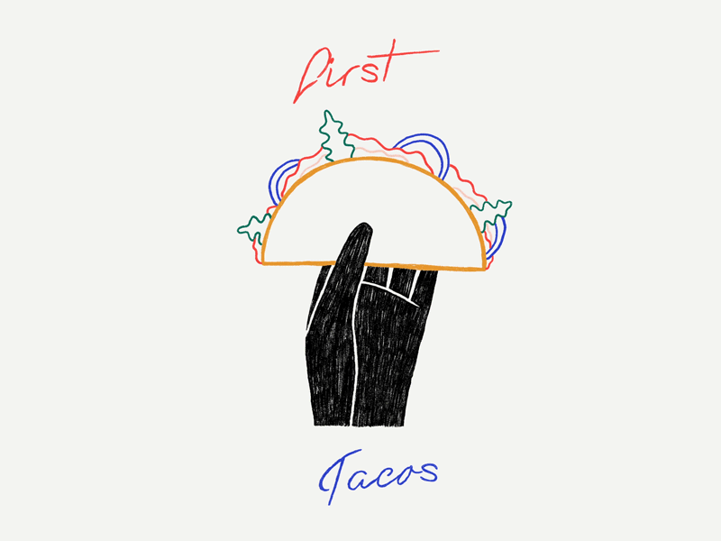 First Tacos! 2danimation illustration mexican food motion design tacos