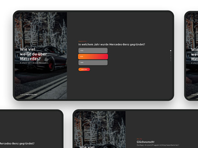 Mercedes Benz Quiz UI Design uiux user interface design ux webdesign