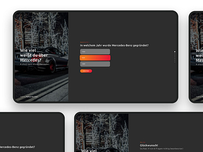 Mercedes Benz Quiz UI Design