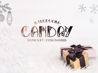 Canday - fedtive font with doodles christmas font doodle font gifts holidays
