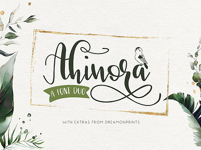 Ahinora - a delightful font pair with extras caps font doodles font font design hand lettering illustrations lettering logo design sans serif