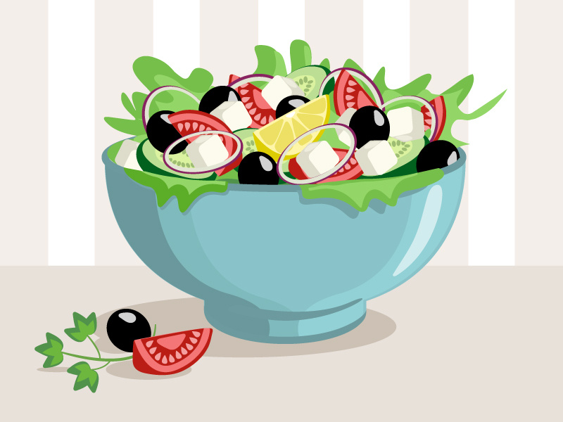 Greek Salad By Nadejda Nikolaeva On Dribbble