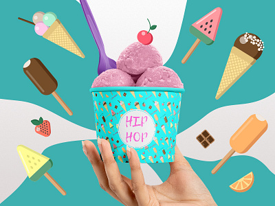 pattern for ice cream packaging