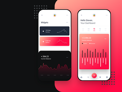 Mobile Dashboard App UI concept