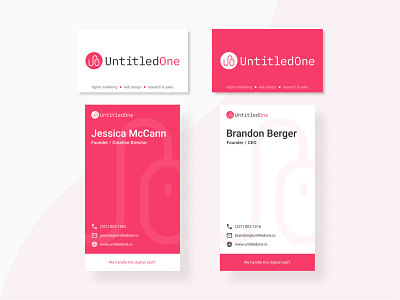 Business Cards | UntitledOne - Digital Marketing Agency business card design business cards digital marketing graphic design marketing agency