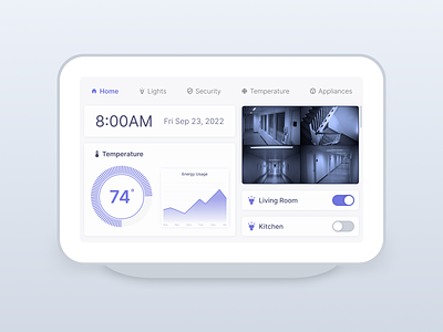 Daily UI 021 - Home Monitoring Dashboard daily ui daily ui 021 daily ui 21 dailyui dailyui021 dailyui21 dashboard dashboard design design google hub home dashboard home monitoring home monitoring dashboard hub nest smart home ui ux