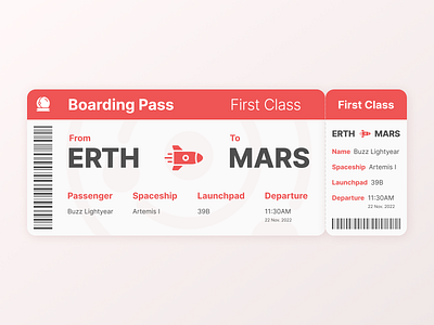 Daily UI 024 - Boarding Pass