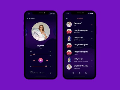 Music player app design appdesign uidesign uiux webdesign