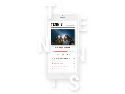 Music UI app australia clean design itunes music perth spotify tennis ui ux web