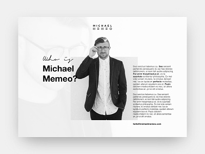 Michael Memeo auckland australia branding clean editorial fashion new zealand perth simple ui ux web