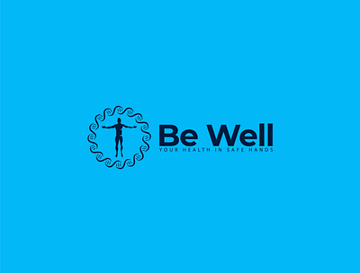 Be Well logo health logo man person wellbeing