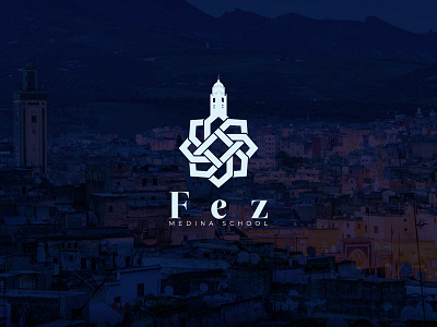 Fez Medina logo concept fez morocco travel travel agency