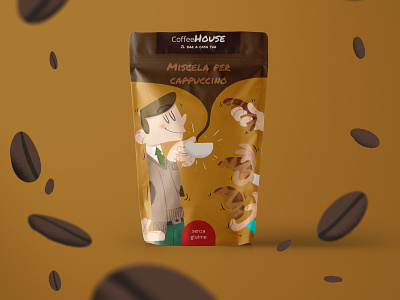 Cappuccino art branding design graphic illustration vector