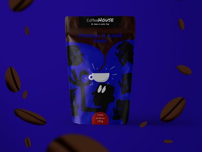 Dark art branding coffee design graphic illustration vector