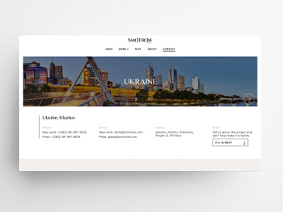 Contact Page | Smotrow Design Website