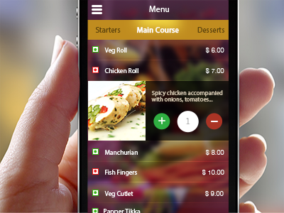 Foodango iOS App interaction design ios app mobile ui