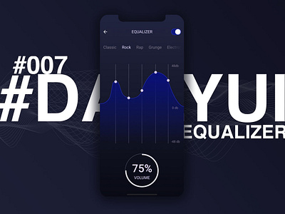 Check my new project for DailyUi "Equalizer" app daily 100 challenge daily ui design flat ui ui ux ux web website