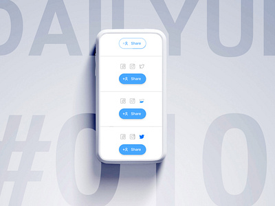 Look my new work for DailyUI  #010 (Social Share)