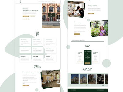 Le Château blob branding castle clear homepage landing page price sustainable