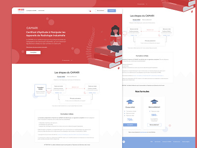 Camari branding clear illustration irsn landing page medecine medical minimalist radiology ui ux