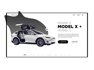 Tesla - Redesign car cars clear design landing page luxury model x redesign suv tesla ui ux