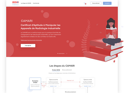 Camari art clear design landing page typography ui ux vector