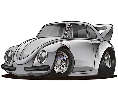 Cartoon Car art artworks design digital 2d illustration ilustration ilustrator tshirt design vector