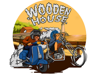Wooden House Collabs T-Shirt art artworks design design art illustration ilustration ilustrator tshirt design tshirt graphics vector artwork