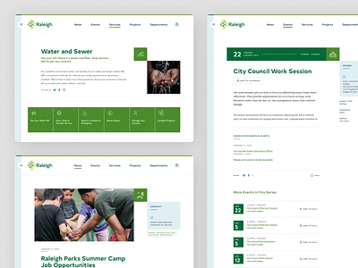 City of Raleigh - Pages design drupal ui website