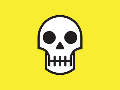 Skull black october skull white yellow
