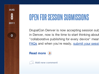 DrupalCon Denver - News blue colorado conference denver design drupal drupalcon orange responsive website