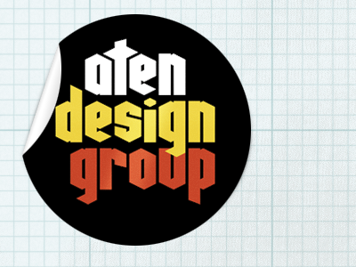 Aten Sticker atendesigngroup design paper sticker typography