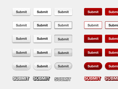 CSS3 Button Styles by Ken Woodworth on Dribbble