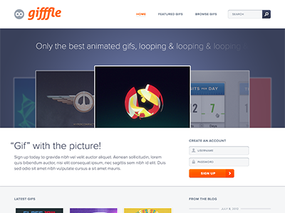 Gifffle design gifs open sans presentation proxima nova site