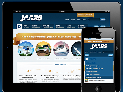 JAARS.org - Home design drupal icons responsive