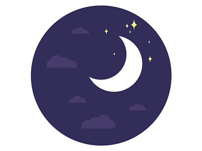 Night sky blue clouds illu illustration moon night sky stars