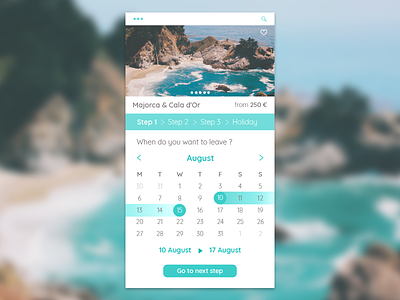 Daily UI #080 | Date Picker app calendar dailyui date date picker datepicker mobile travel ui ux webdesign
