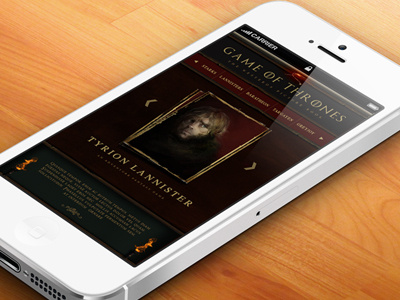 Game of Thrones mobile app. design (unofficial) game mobile thrones