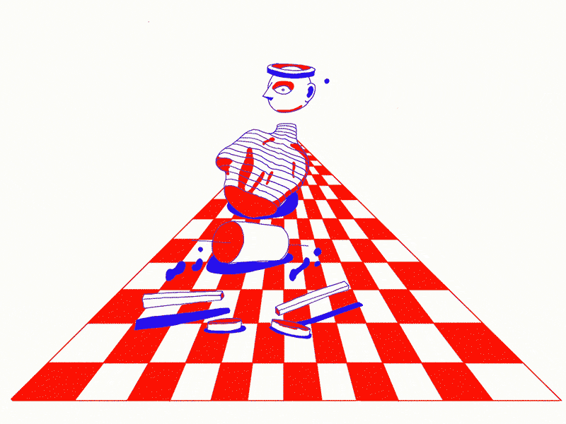 Spinny animation bold checkerboard flat framebyframe hand animation illustration sureal surealism trippy